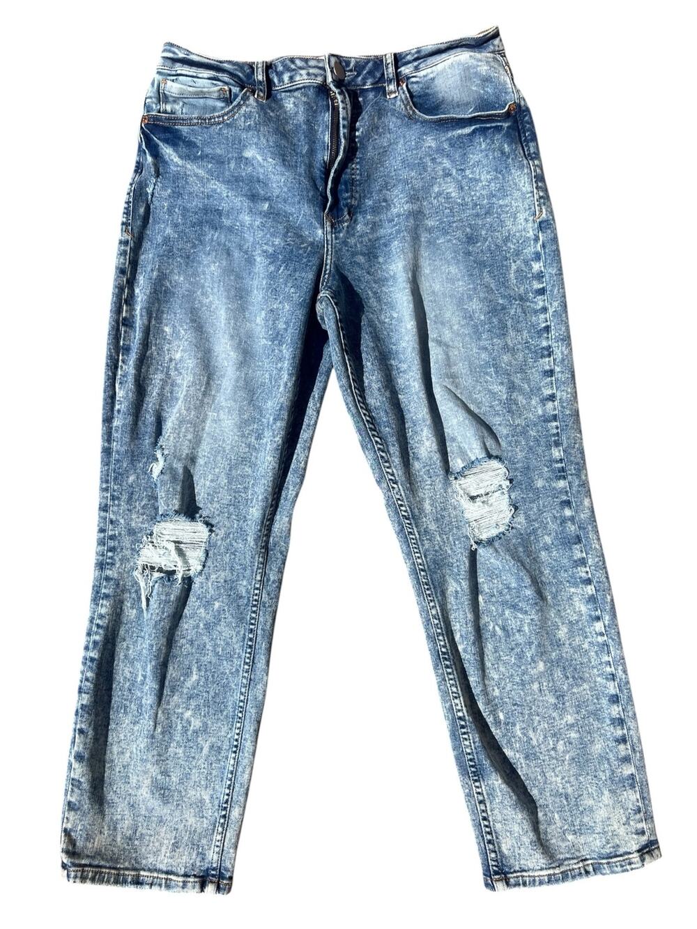 DEAR JOHN Acid Wash Jodi Straight Distressed Jeans Size 31 (12)